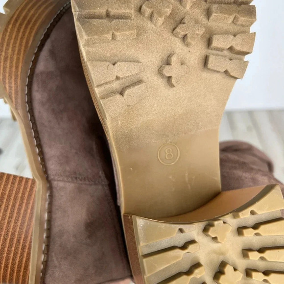 Mia Women's Taupe Brown Over-the-Knee Chunky Heel Suede Boots Size 8 - Picture 7 of 10